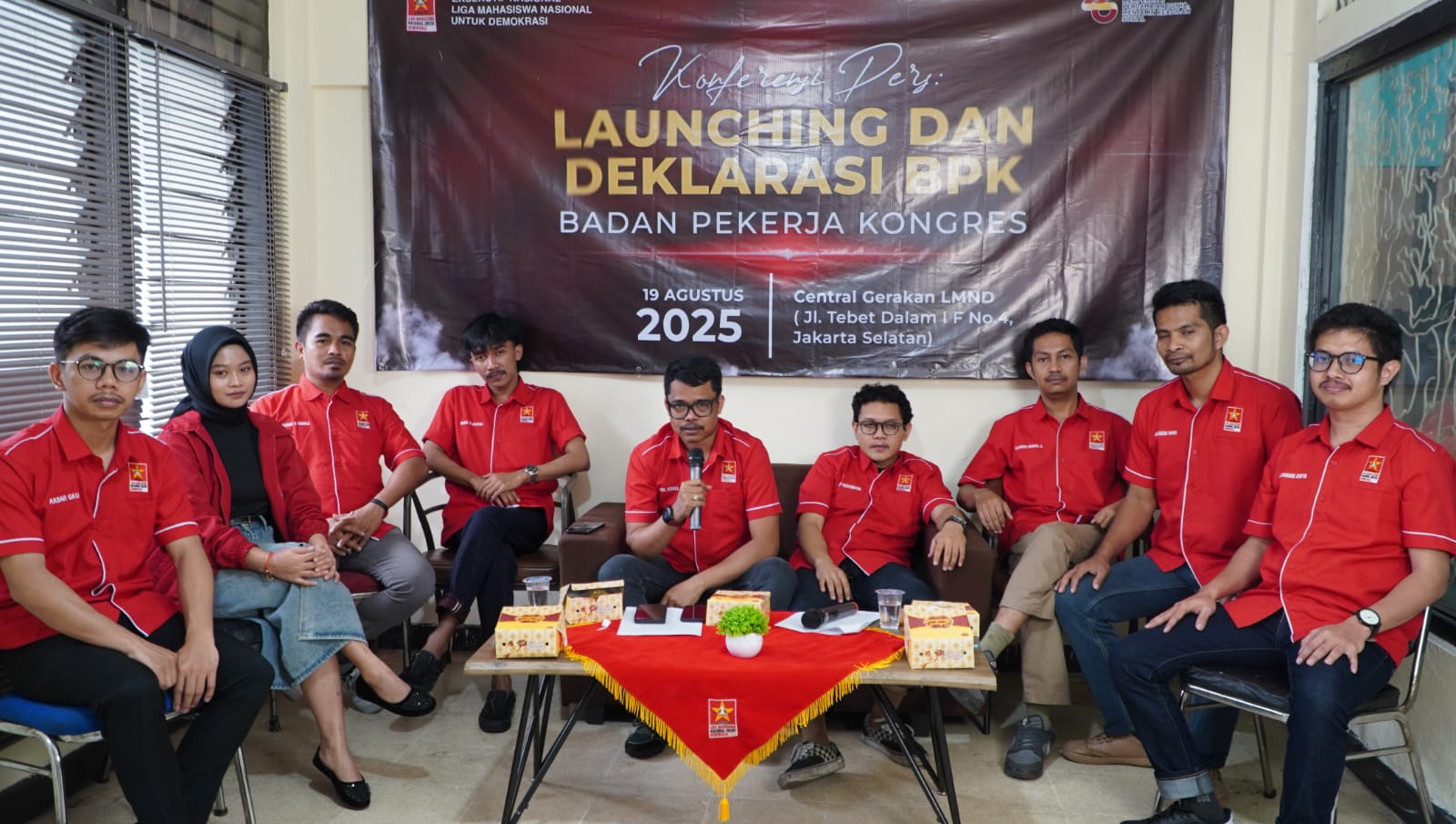 Foto saat Launching dan Deklarasi Badan Pekerja Kongres X di Kantor LMND